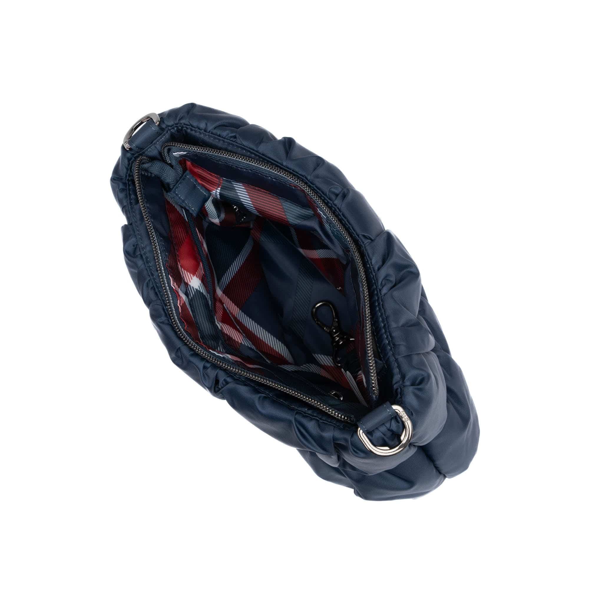 Flounce Ruched Crossbody Bag - INDIGO - Flounce_Indigo_05